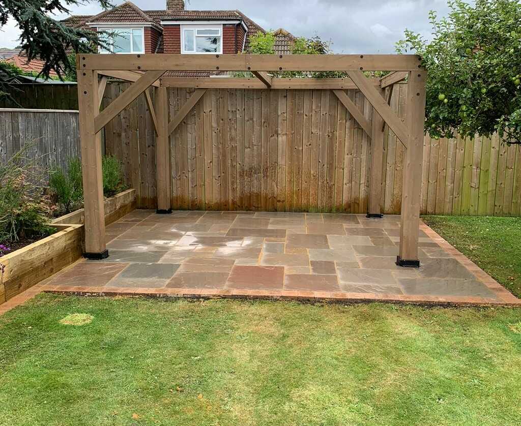 Raised Patio, Steps, Outside Seating 