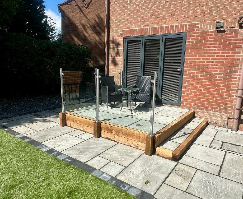 Raised Patio, Steps, Outside Seating 